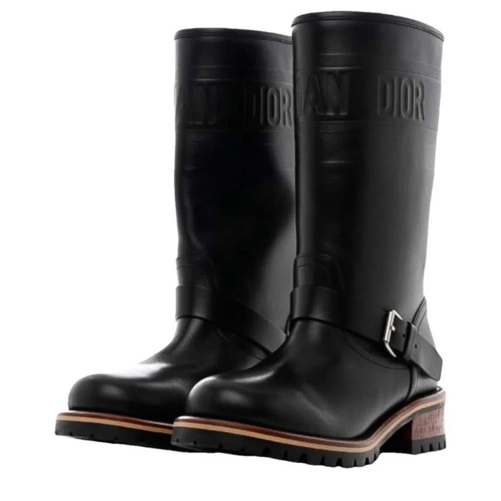 Christian Dior Black Leather Riding Boots